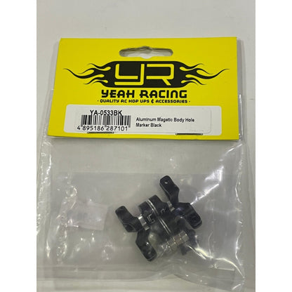 Yeah Racing YA-0533BK Aluminum Magnetic Body Hole Marker Black For 6mm Bodyposts