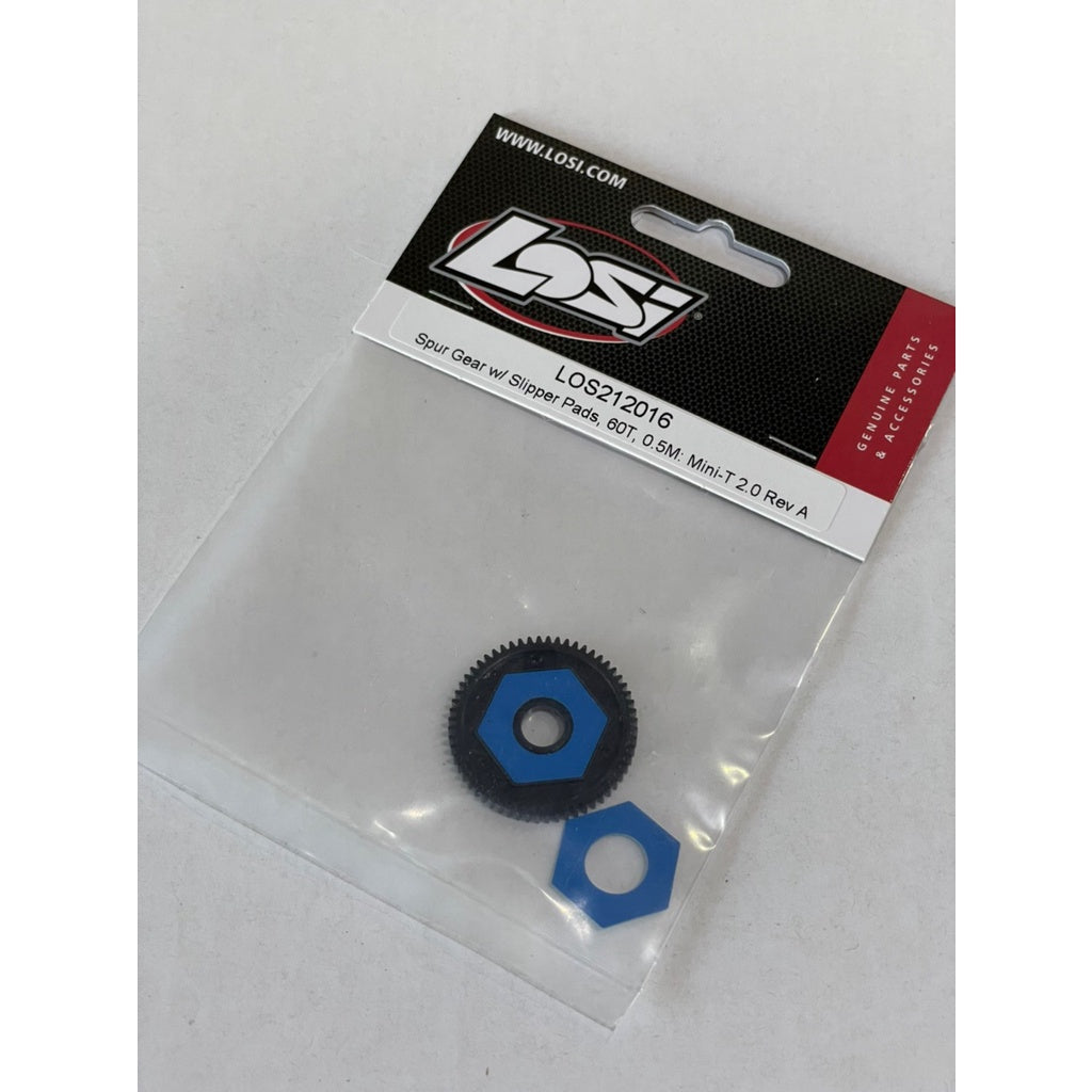 LOSI Spur Gear with Slipper Pads, 60T 0.5M: Mini-T 2.0, Mini-B