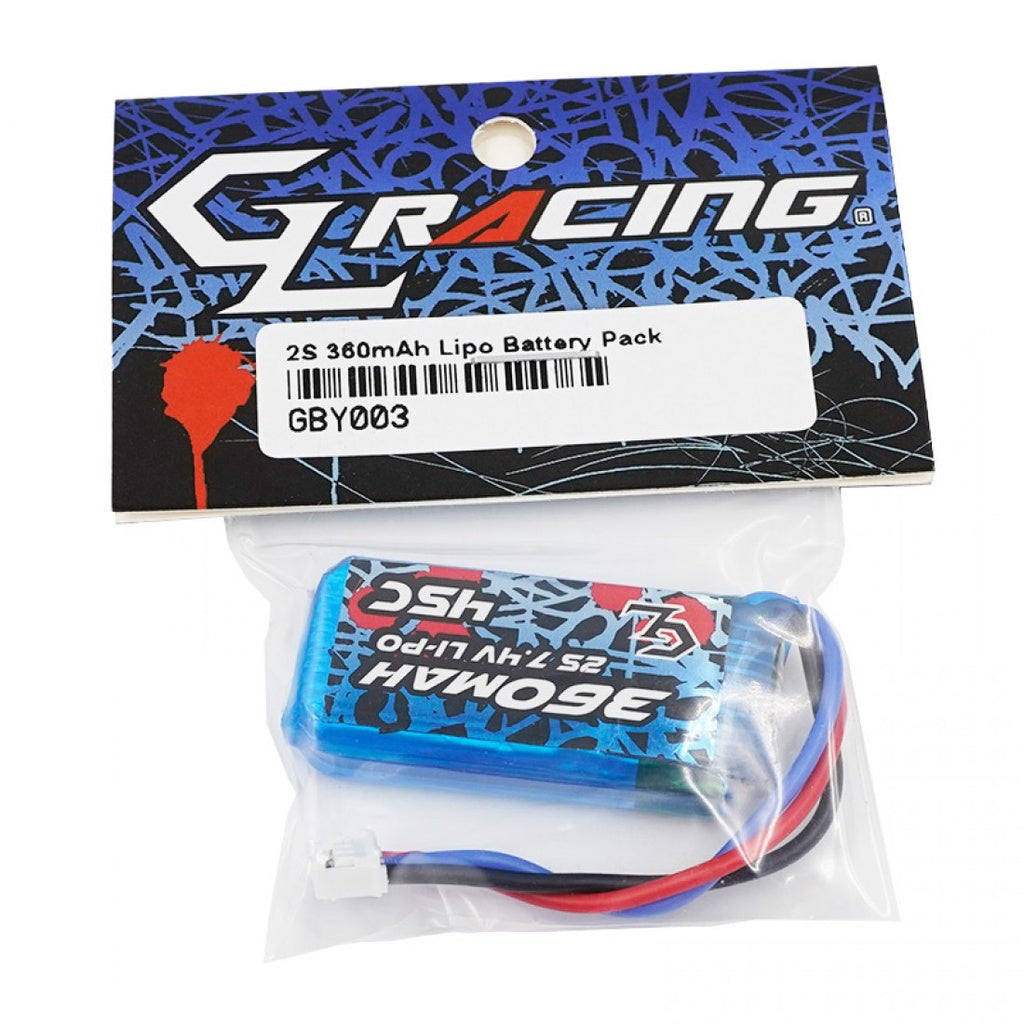 GL RACING 2S 360MAH LIPO BATTERY PACK W/ JST PLUG FOR KYOSHO MINI-Z