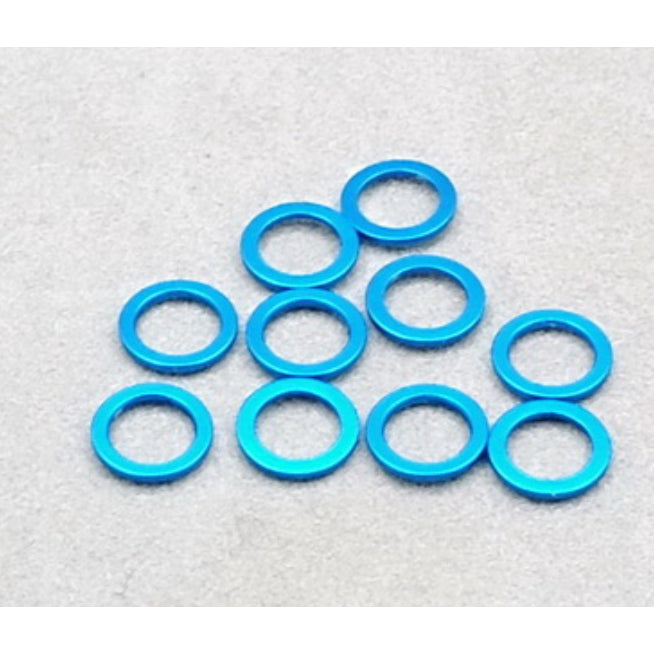 RC COX 4mm Aluminium Bore Washer 0.5mm (Tamiya Blue 10Pcs) AC-060-05TB