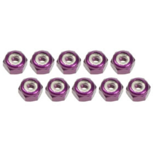 3Racing 3mm Aluminum Lock Nuts (10 Pcs) 3RAC-N30