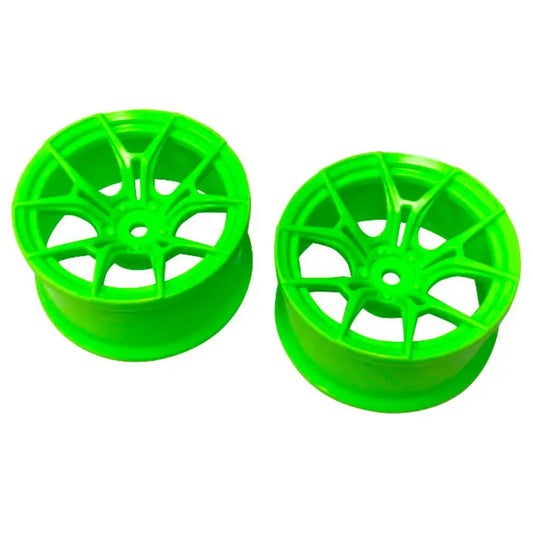 Topline FX SPORT Wheel [deep face] offset7 green 27mm wide & 3mm hub (4pcs) TDW-0714G