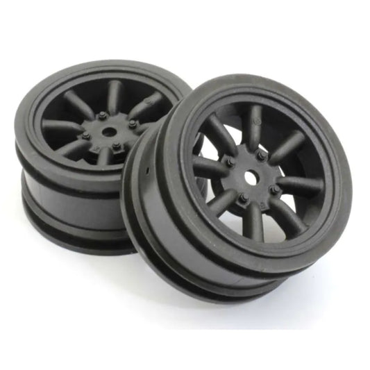 KYOSHO 8-Spoke Watanabe Wheel (BlackMetallic/2pcs) FAH706BK