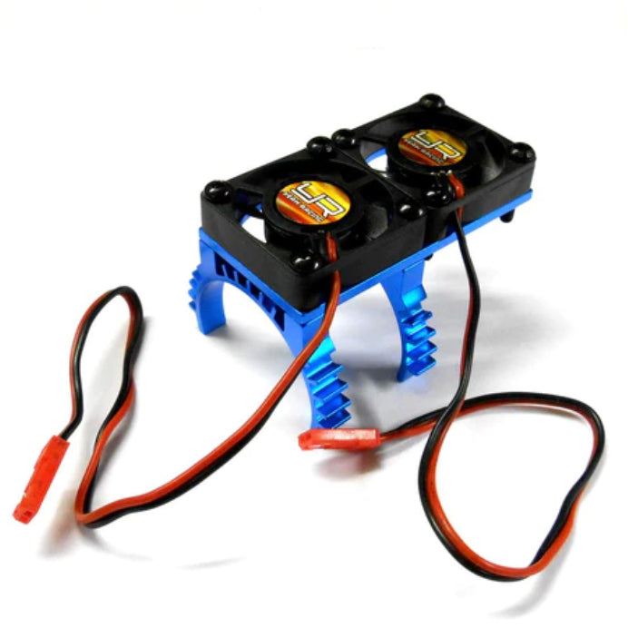 Yeah racing SUPER LIGHT HEAT SINK TYPE A with COOLING FAN 2 sets for 540 Motors YA-0258BU