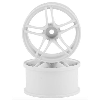 Mikuni AVS Model T5 5-Split Spoke Drift Wheels (White) (5mm Offset) (4pcs) DW-1425WH