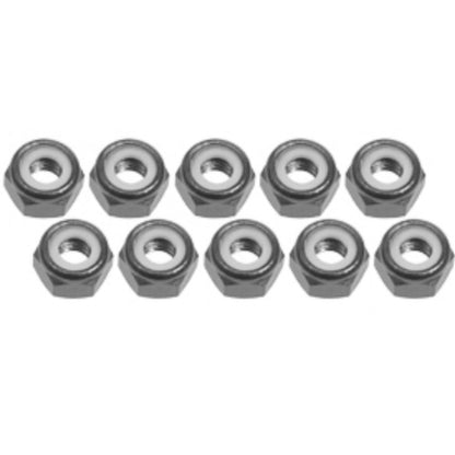 3Racing 4mm Aluminum Lock Nuts (10 Pcs) 3RAC-N40