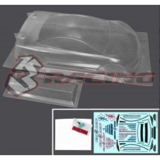 3Racing 1/10 Ultra Light-weight Touring Car Body Ver.4 - Volume tc 0.7mm w/ 1mm Hard Rear Wing BDY-TO14/V4