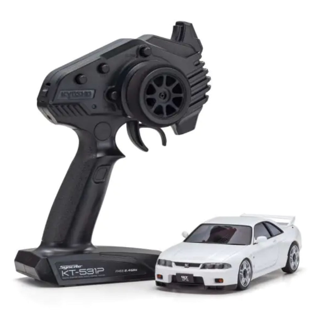 MINI-Z AWD NISSAN SKYLINE GT-R V.Spec (R33) with LED/Gyro unit White 32638WG-T