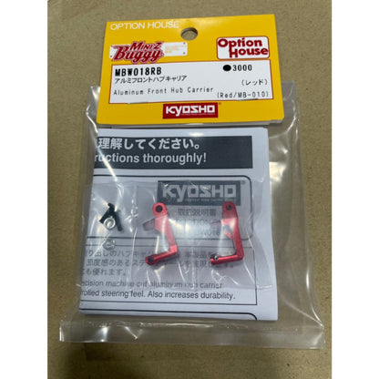 KYOSHO Aluminum Front Hub Carrier (Red) MBW018RB For Mini-Z Buggy MB010(ศูนย์ไทย)