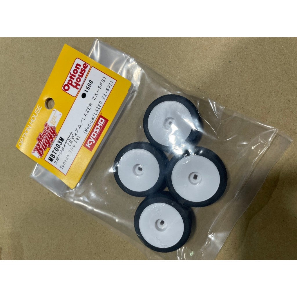 KYOSHO Sponge Tire Set (Medium/Dish Wheel) MBT003MB For Mini-Z Buggy MB010(ศูนย์ไทย)